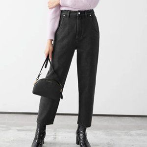 & Other Stories High Waist Tapered Crop Jeans